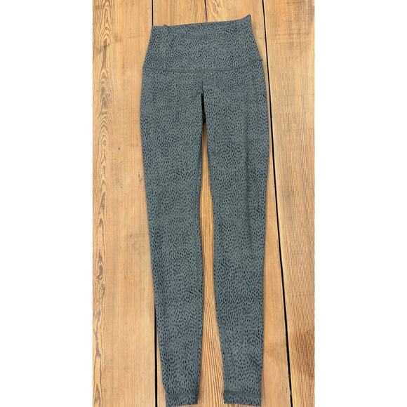 Lululemon Fold Down Grey‎ Speckle Leggings Grey/Black - Picture 1 of 4